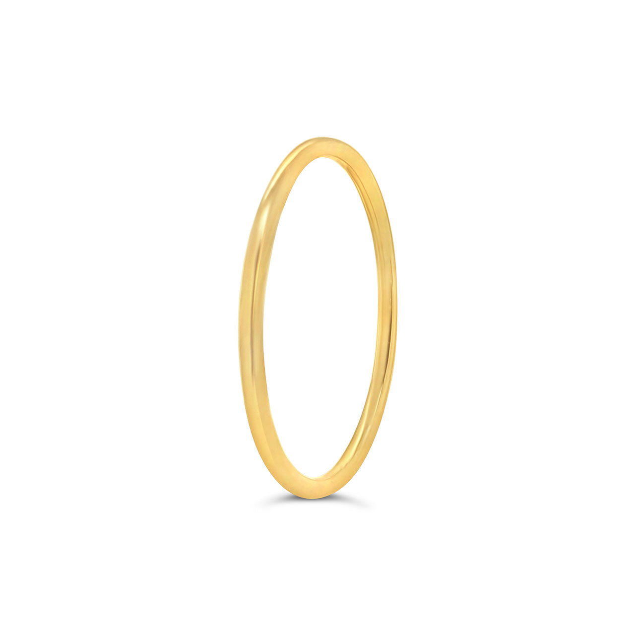 9k Yellow Gold 1.2mm Plain Band Ring - Size P