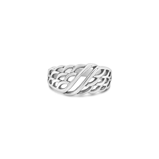 Sterling Silver Filigree Pattern Ring