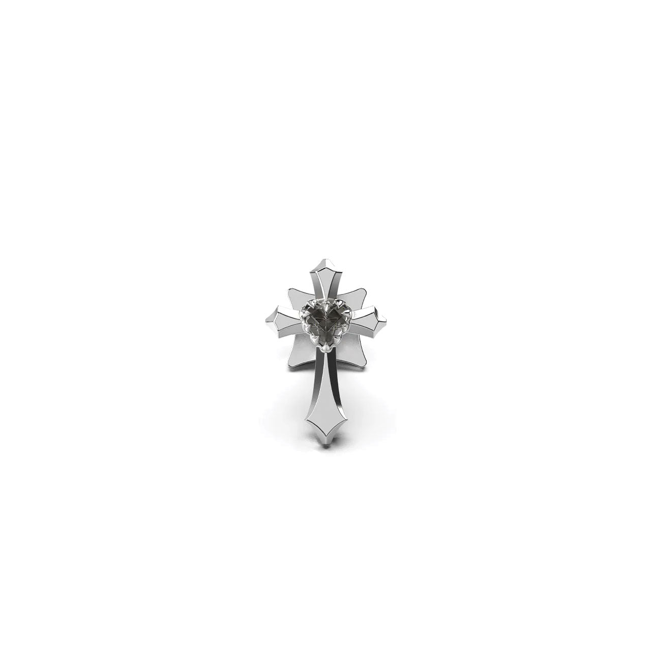 Gothic Cross Flat Back Single Earring