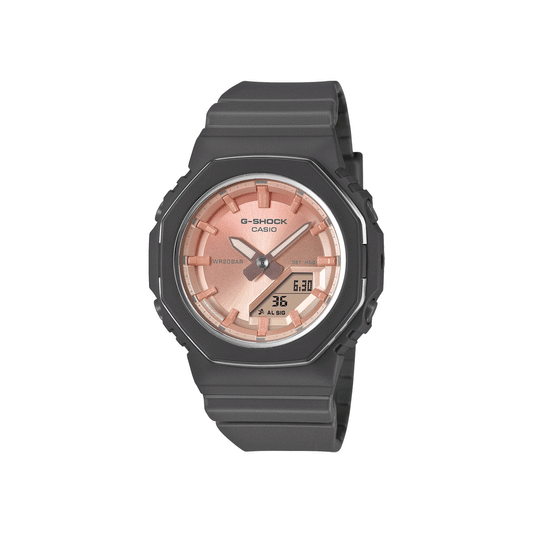 G-Shock - Ladies Mid Size Duo Black / Rose Gold Polarized Watch - GMAP2110SC-4A