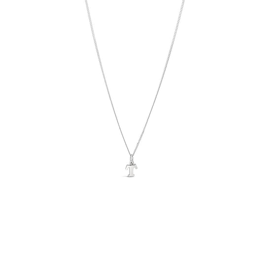 Sterling Silver Letter T Pendant