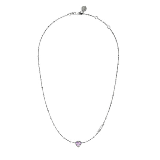 Dahlia's Heart Necklace - Amethyst