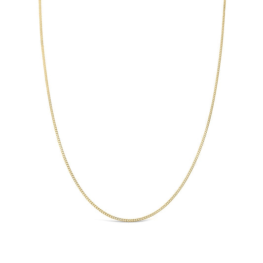 45cm Gold Plated V301 Diamond Cut Curb Chain