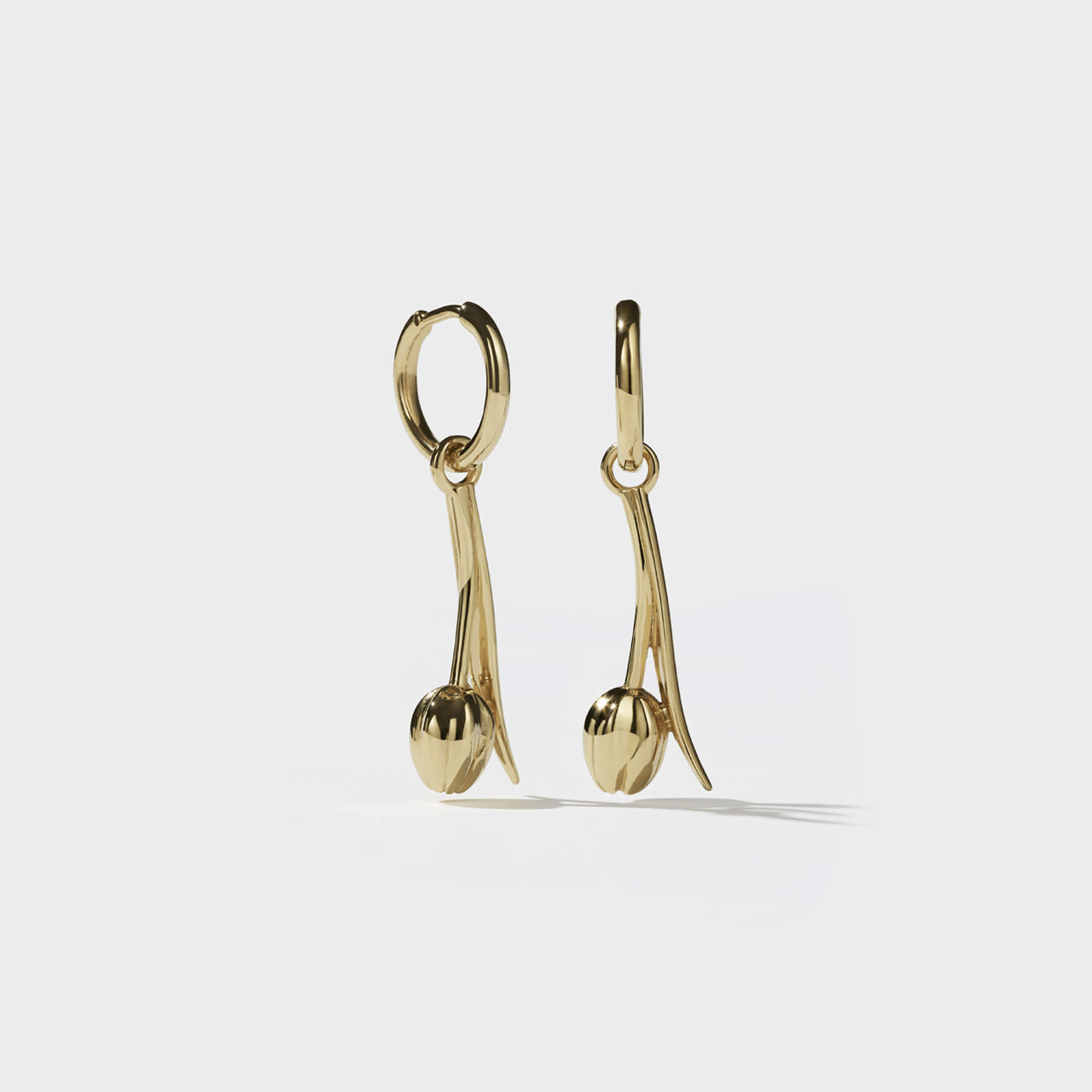 Sterling Silver Gold Plated Tulip Earrings