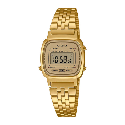 Casio Ladies Gold Tone Vintage Digital Watch - LA670WETG-9A
