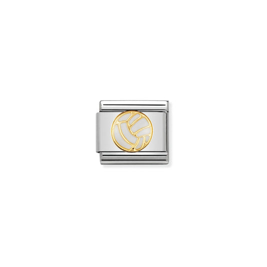 Composable Classic Link 030203/33 Volleyball In 18k Gold & Enamel