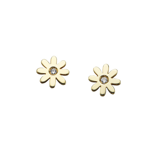 9k Yellow Gold Mini Daisy Studs