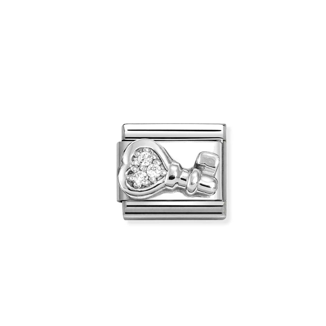 Composable Classic Link 330304/48 Key In 925 Silver & Pavé CZ