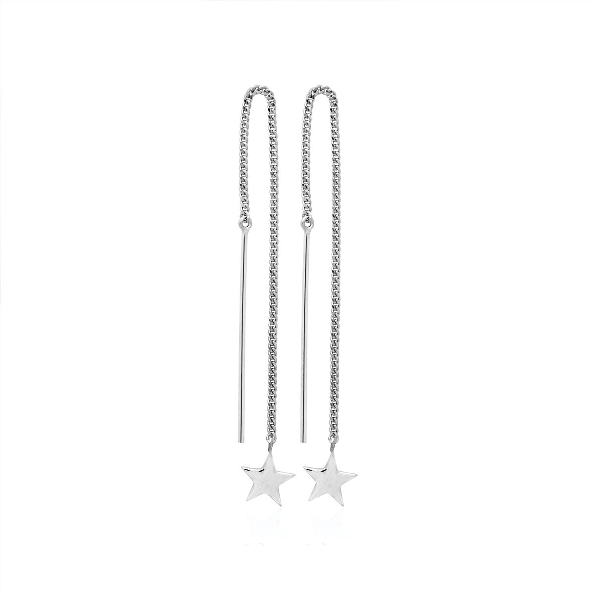Sterling Silver Stargazers Thread Earrings