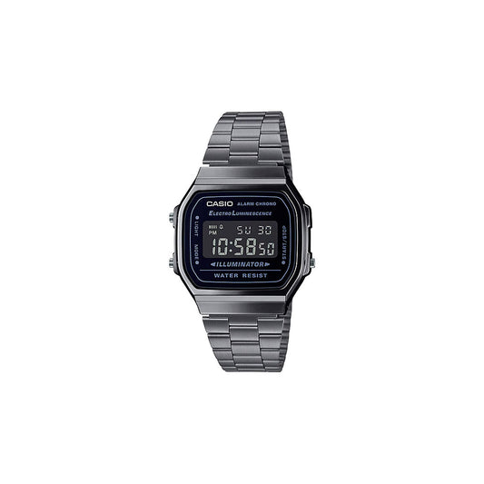 Classic Vintage Gun Metal Digital Watch - A168WGG-1B