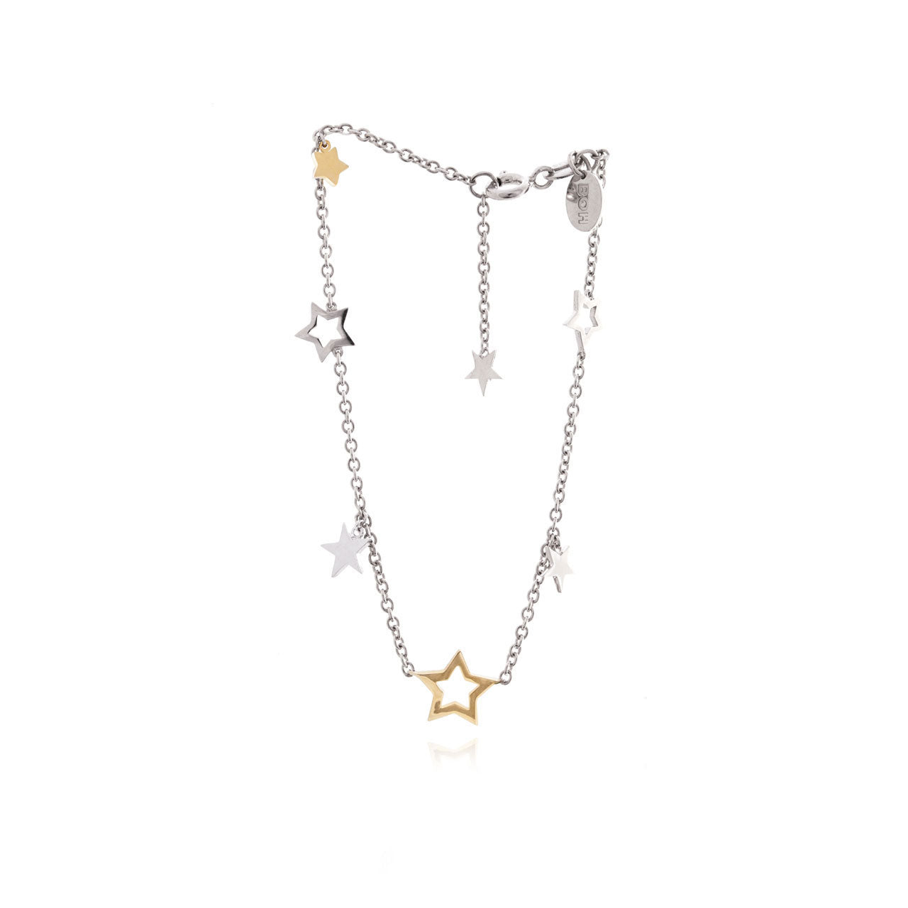 Sterling Silver & 9k Yellow Gold Stargazers Bracelet