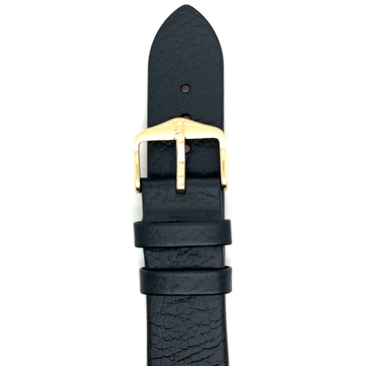 Calf - 20mm Black Long Leather Strap