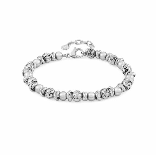 Instinct Bracelet 027918/031 Stainless Steel & Lava Stones