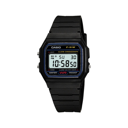 Casio Black Classic Digital Watch - F91W-1