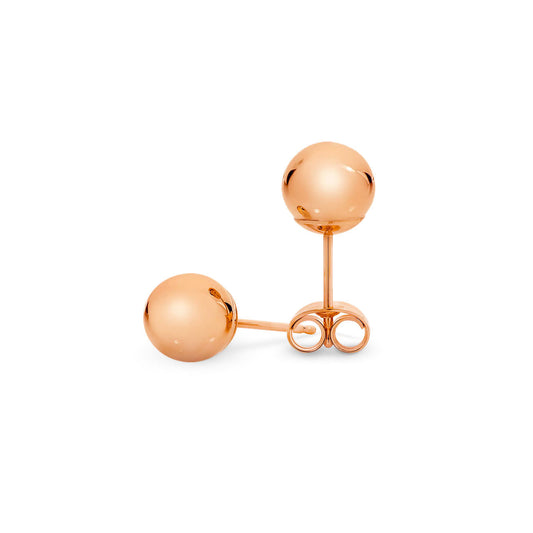 9k Rose Gold 8mm Ball Stud Earrings
