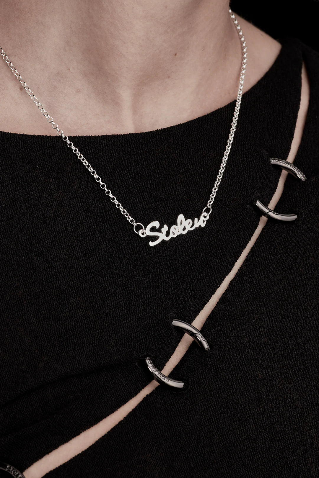 Stolen Script Necklace