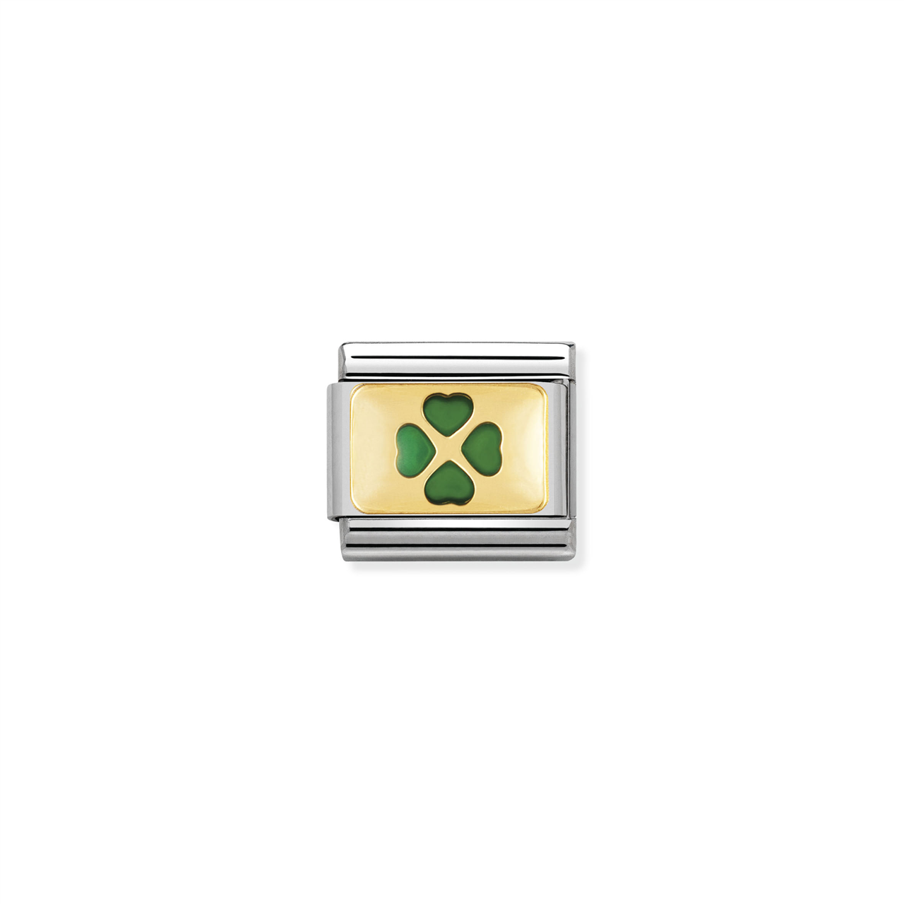 Composable Classic Link 030205/01 Green Four-Leaf Clover in 18k Gold