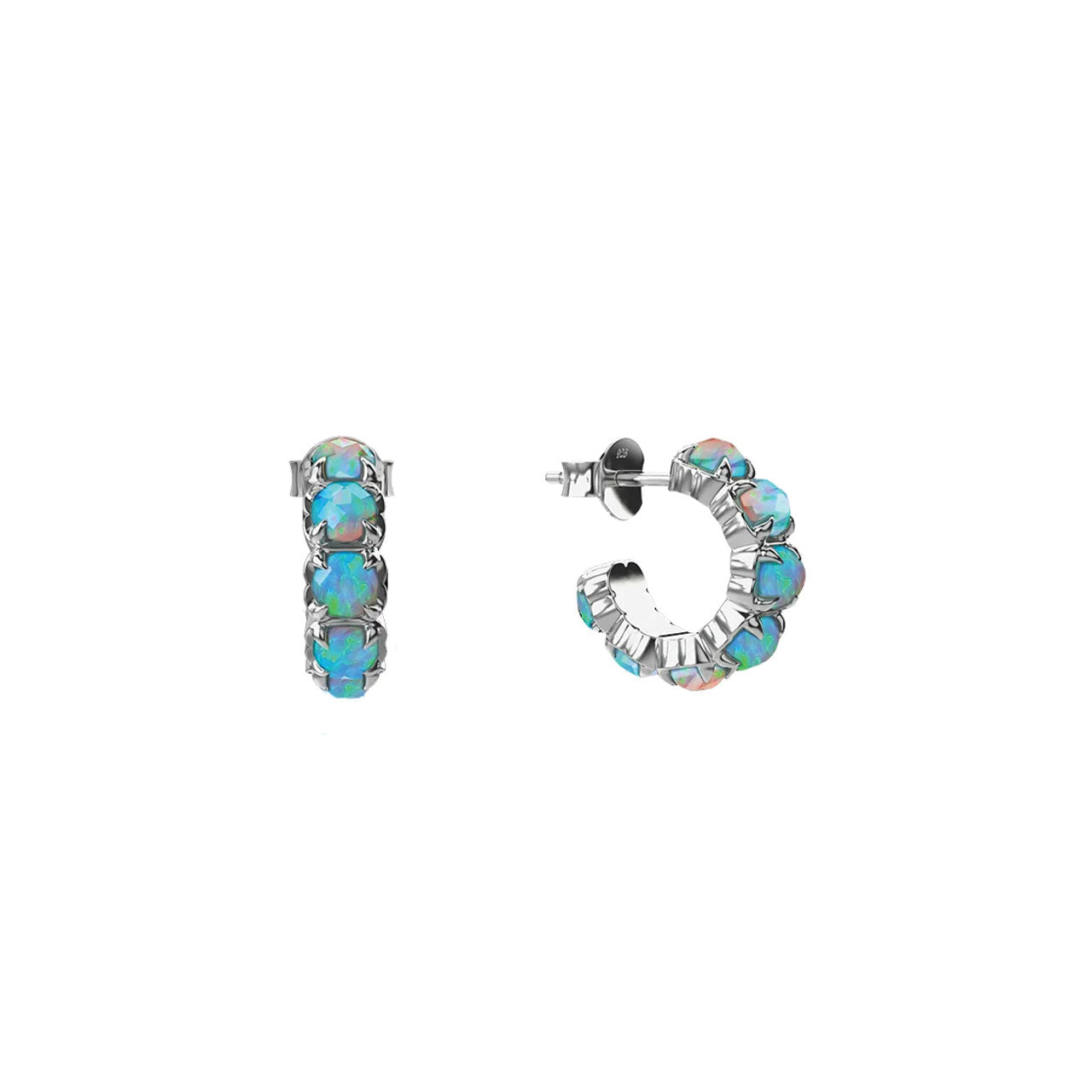 Halo Cluster Earrings Bello Opal