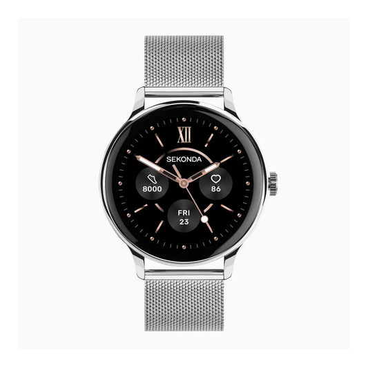 Sekonda Flex Plus Smart Calling Watch | Silver Alloy Case & Stainless Steel Mesh Strap | 40664