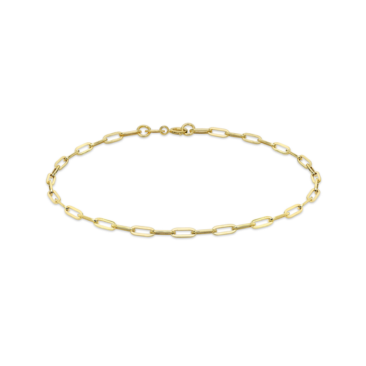 9k Yellow Gold 18,5cm Paper Chain Bracelet