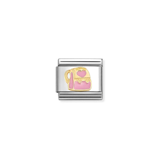 Composable Classic Link 030285/87 Backpack In 18K Gold & Pink Enamel