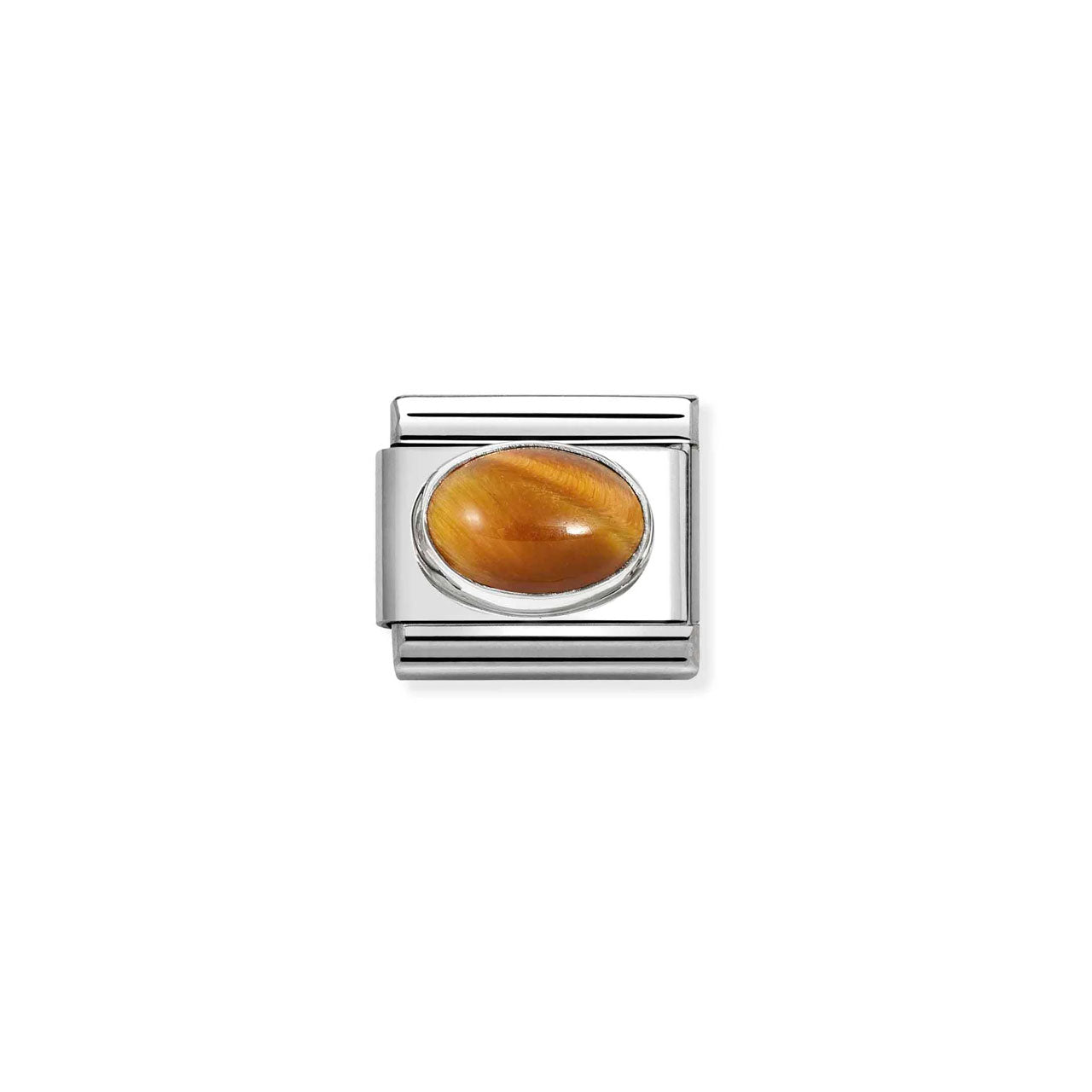 Composable Classic Link 330510/41 Oval Tiger Eye Stone In 925 Silver