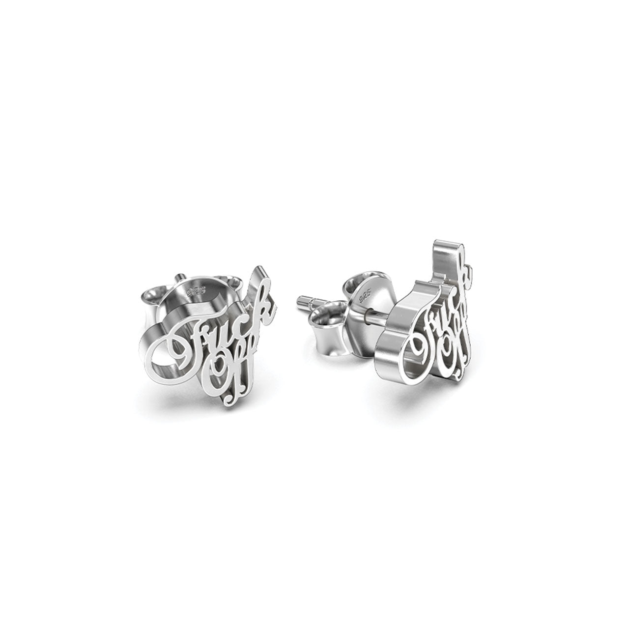 F*ck Off Script Stud Earrings