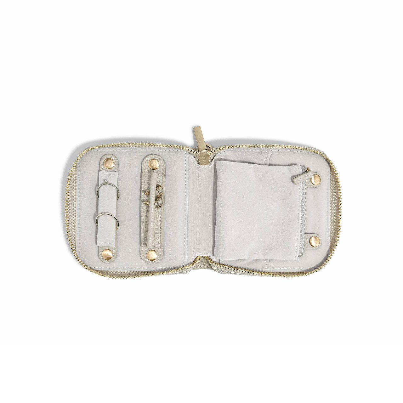 Oatmeal Compact Jewellery Roll