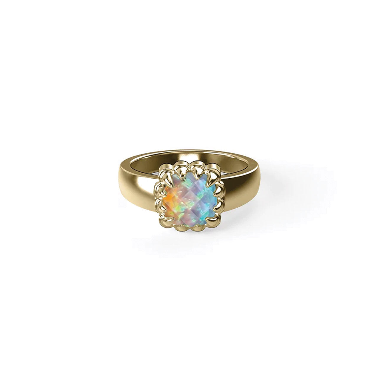 Baby Claw Ring Bello Opal - Gold Plated