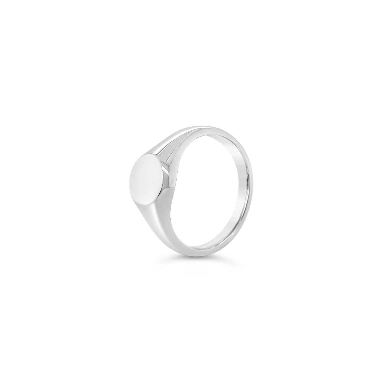 Sterling Silver Small Oval Signet Ring