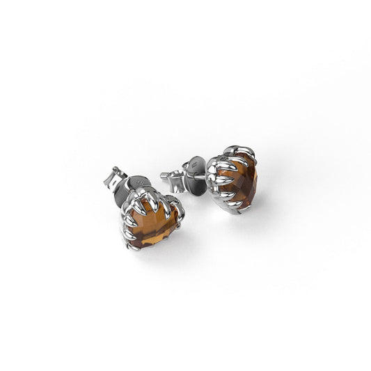 Love Claw Earrings Citrine