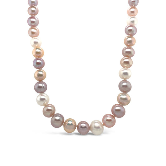 9-10mm Natural Pink Fresh Water Pearl Strand Necklace
