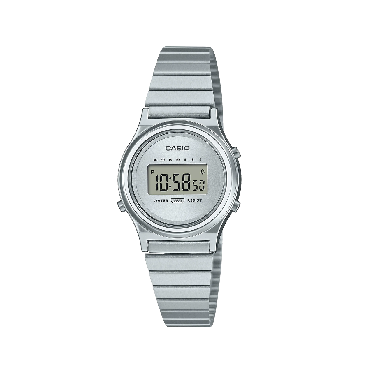 Ladies Digital Steel & Silver Watch - LA700WE-7A