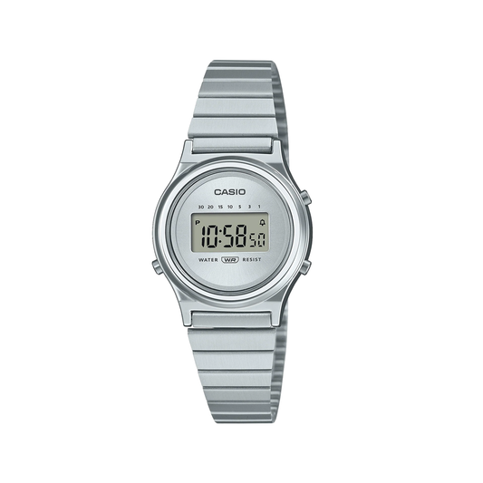 Ladies Digital Steel & Silver Watch - LA700WE-7A