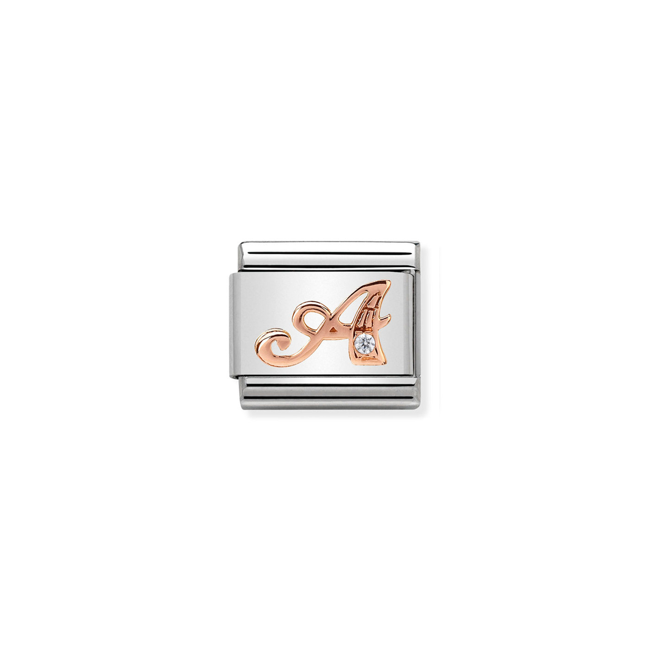 Composable Classic Link 430310/01 Letter A in Rose Gold & CZ