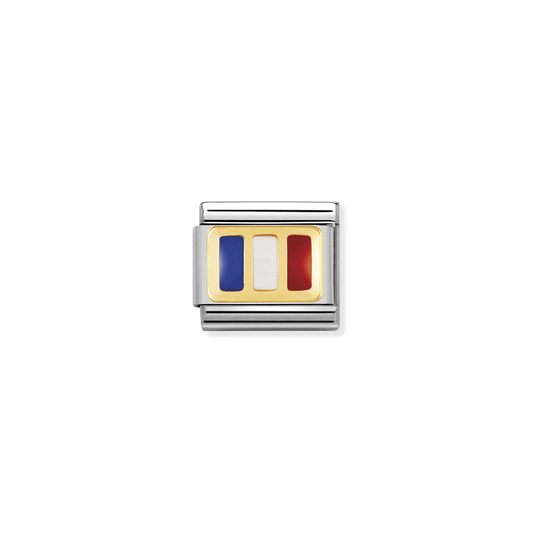 Composable Classic Link 030234/05 France Flag in 18k Gold