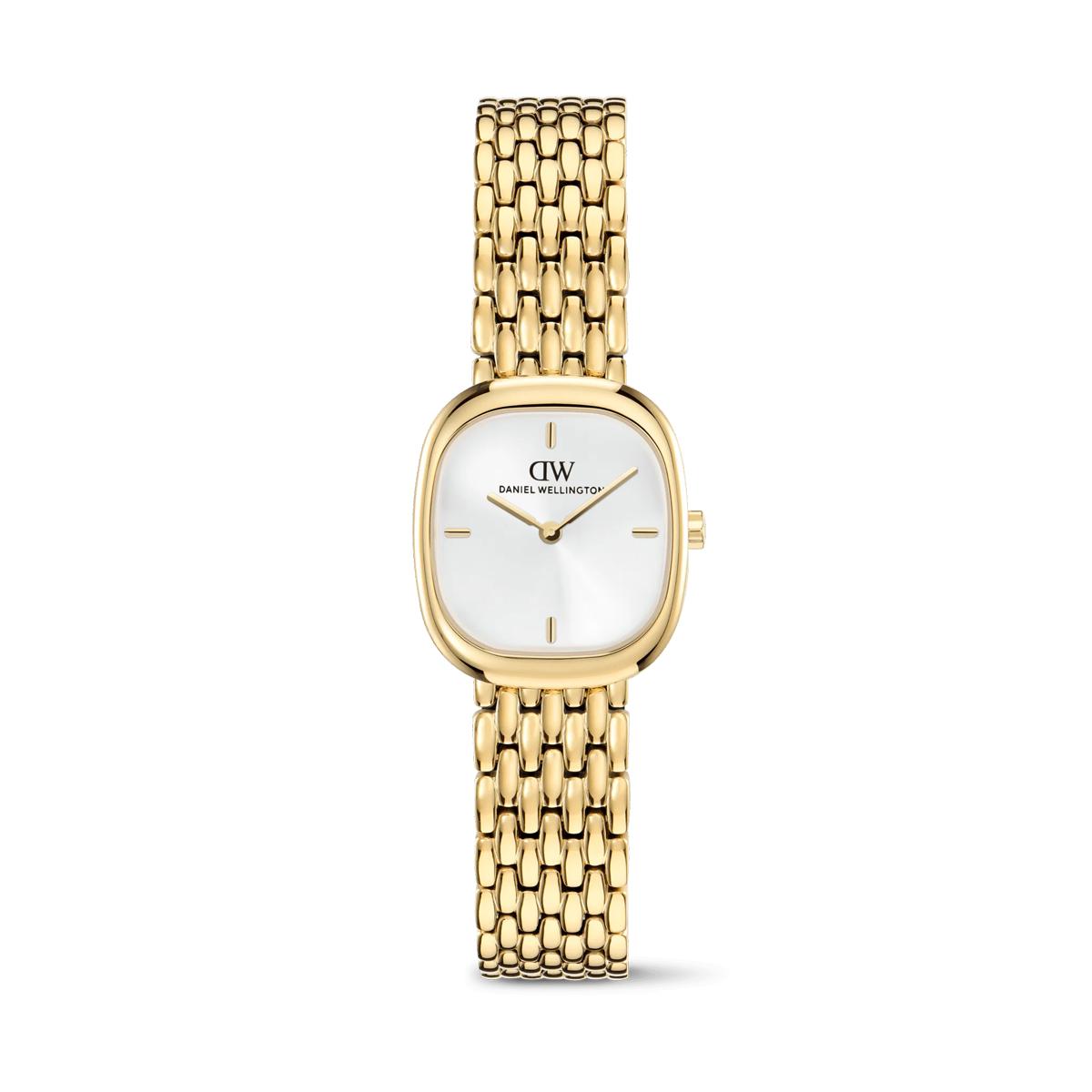 Corta White Grain-Link Gold Watch