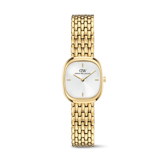 Corta White Grain-Link Gold Watch