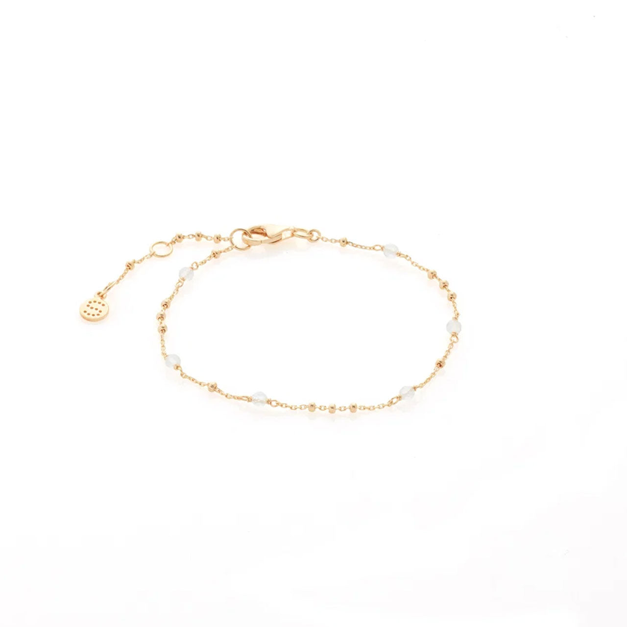 Dotty Bracelet Crystal Quartz + Gold