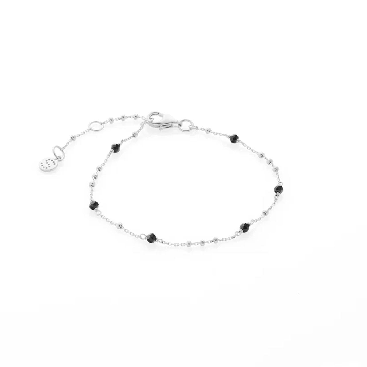 Dotty Bracelet Black Spinel + Silver