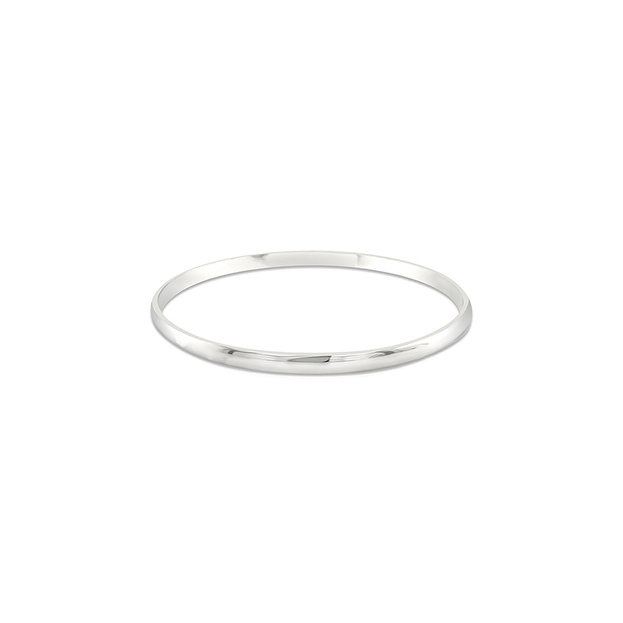 Sterling Silver Half Round 5 3/4" Golf Style Bangle