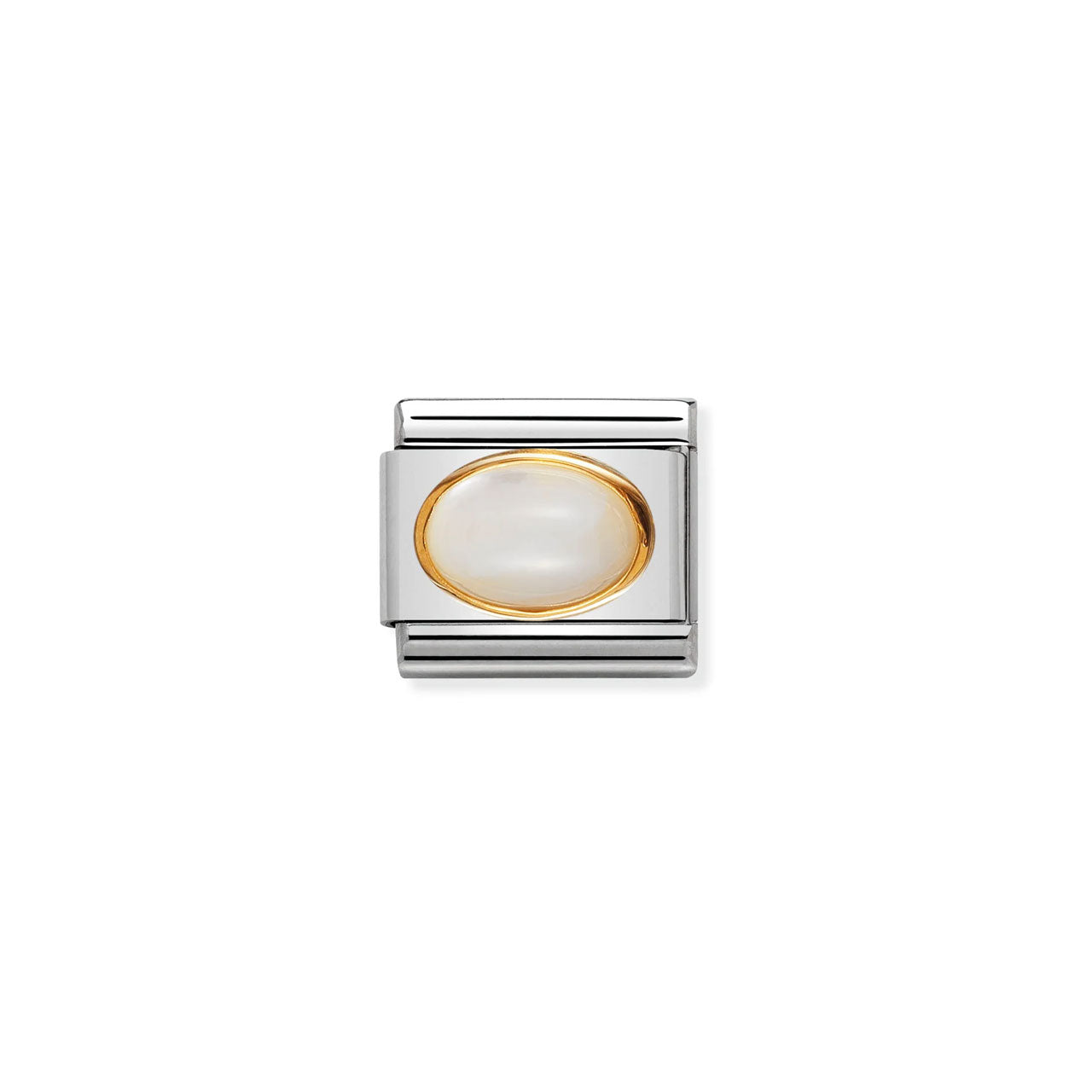 Composable Classic Link 030502/12 White Mother Of Pearl Oval In 18K Gold