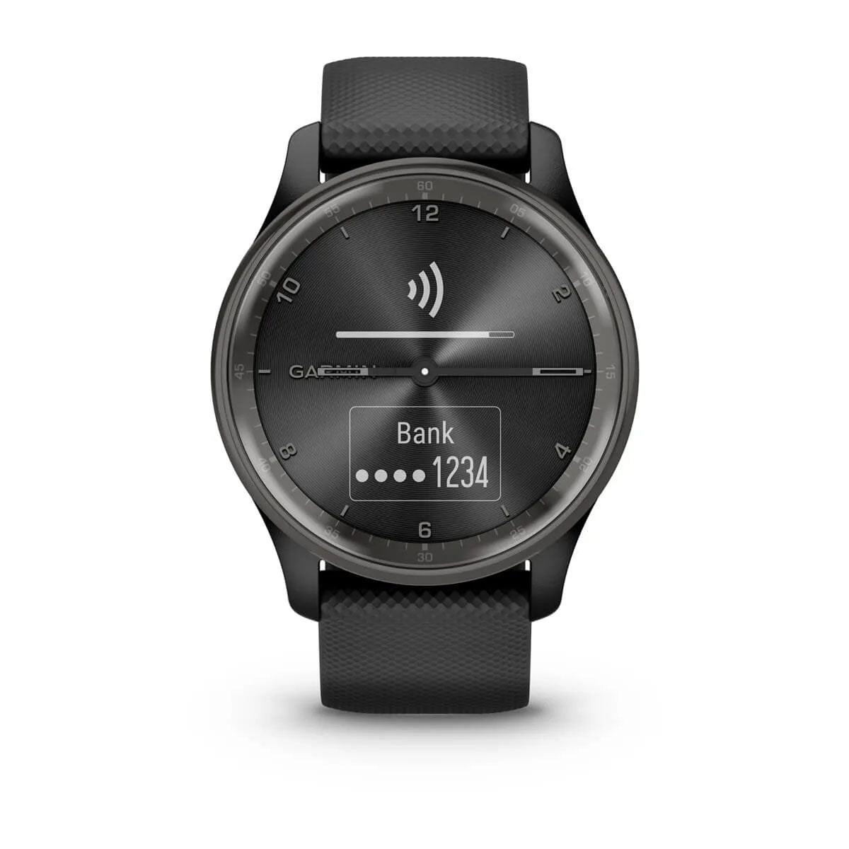 vívomove® Trend - Slate Stainless Steel Bezel with Black Case and Silicone Band - 010-02665-00