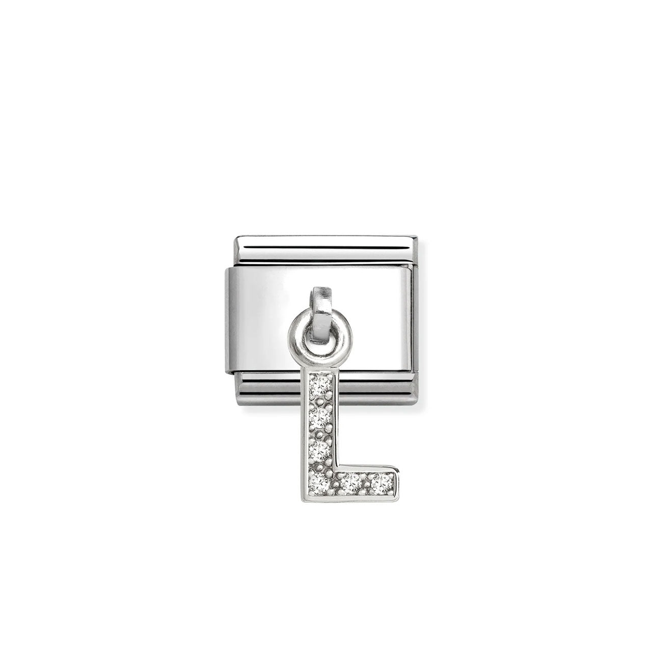 Composable Classic Link 331818/12 Letter L Charm In Silver And CZ