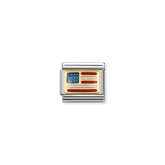 Composable Classic Link 030235/04 Usa Flag in 18k Gold