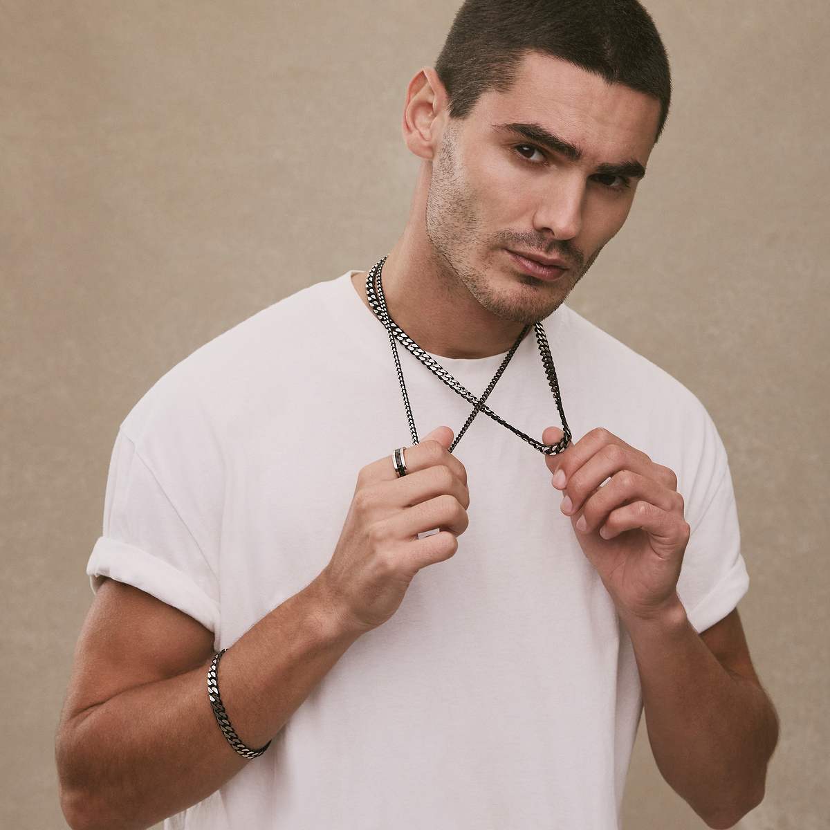 Nero Men’s Steel Curb Chain Necklace