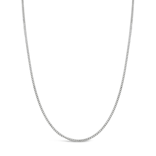 45cm Sterling Silver V514 Diamond Cut Curb Chain