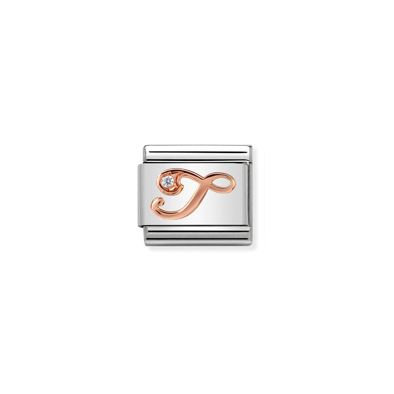 Composable Classic Link 430310/20 Letter T in Rose Gold & CZ