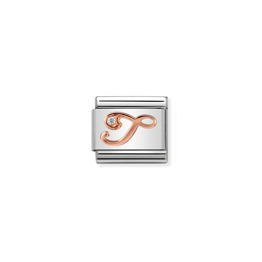 Composable Classic Link 430310/20 Letter T in Rose Gold & CZ