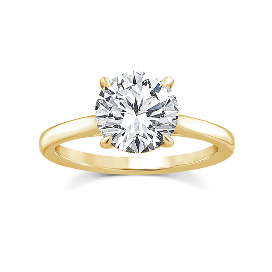 9k Yellow Gold 2.00ct Lab Grown Diamond Solitaire Engagement Ring - Size P